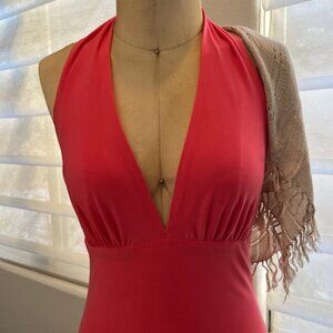 Cache Salmon color Halter top